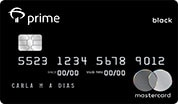 Cartão de Banco Bradesco Prime cor preta com bandeira MasterCard Black