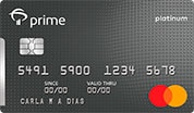 Cartão de Banco Bradesco Prime cor cinza escuro com bandeira MasterCard Platinum
