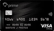 Cartão de Banco Bradesco Prime cor preta com bandeira Visa Infinite