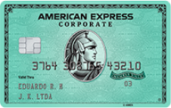 Cartão de Banco Bradesco com bandeira American Express Corporate Green